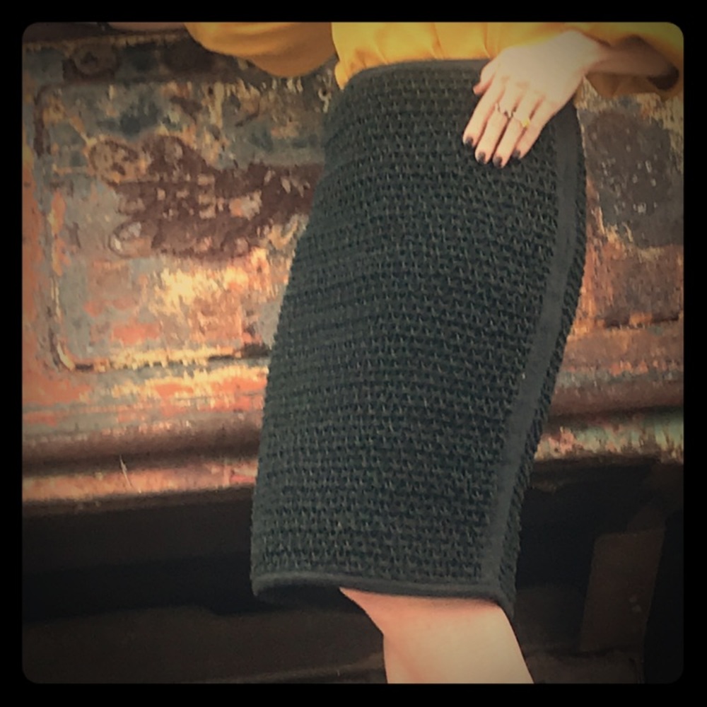 Vintage 60s Black Net Cotton Skirt